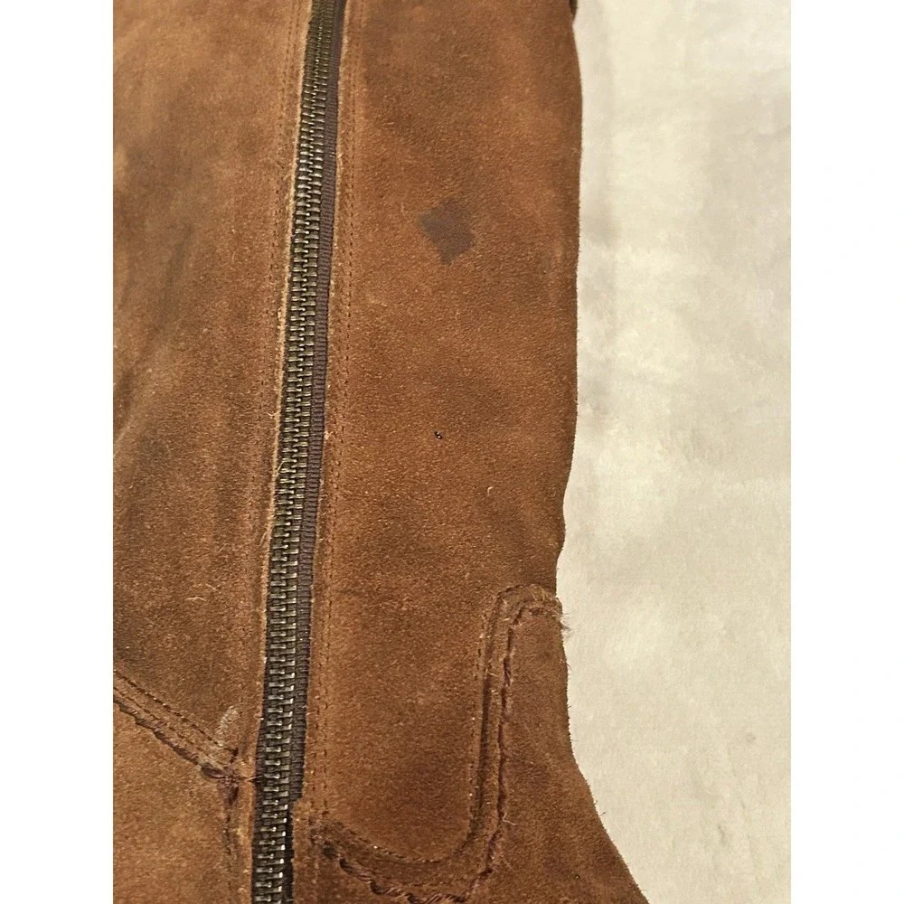 Freebird by Steven‎ Blain Boots Over The Knee Cognac Suede Leather Size